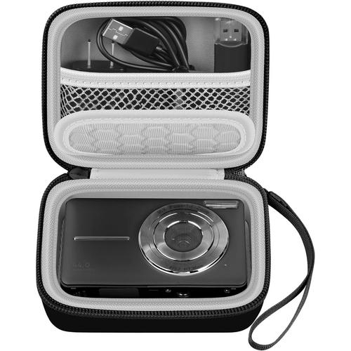 Sac pour appareil photo numérique AbergBest 21 Mega Pixels LCD 2,7"" rechargeable HD Digital Video Étudiants Caméras d'intérieur et d'extérieur pour adultes/seniors/enfants, Noir , Compacte