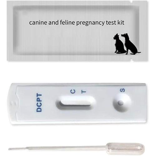 Pet Kit De Test De Grossesse, Les Bandelettes De Test, Fiable Et Rapide Détection Précoce De La Grossesse, Tests De Grossesse Précoce pour Chiens, Kit De Test De Grossesse Cat