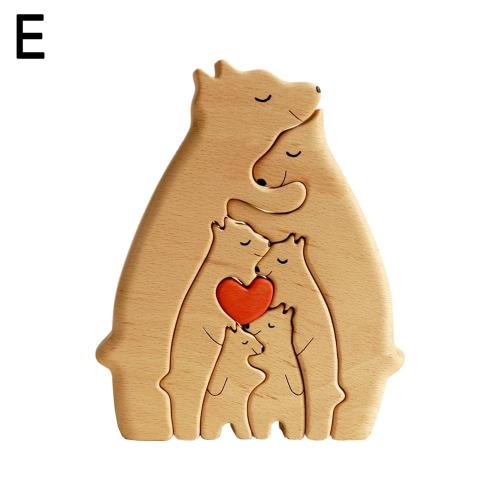 6 Piecestaille Unique Famille D Ours Personnalisee Puzzle En Bois Jouet Famille De Jouets D Ours