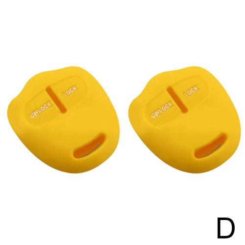 Jaune 2 Pieces 2x Housse De Cle De Voiture En Silicone/Etui Porte-Cles Pour Mitsubishi New Outlander Lancer