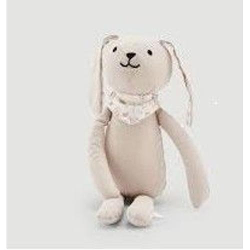 Doudou Lapin Popeline Monoprix Jouet Peluche Bébé