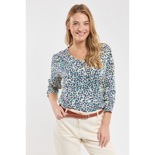 Terre & Mer Blouse Fleurie Alma Femme Imprimé Pensées M - 40