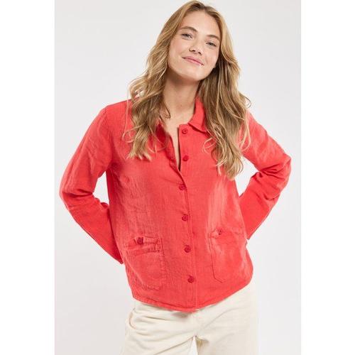 Veste Pêcheur Légère - Lin Femme Poinsettia M - 40