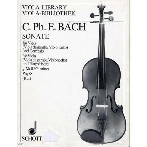 Sonate For Viola (Viola Da Gamba, Violoncello) And Harpsichord G-Moll / G Minor Wq88