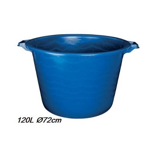 Baquet rond renforcé - 120 l - Bleu