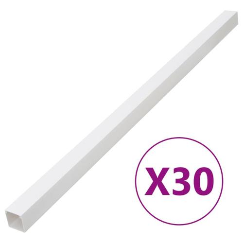 vidaXL Goulotte de câble 100x40 mm 30 m PVC