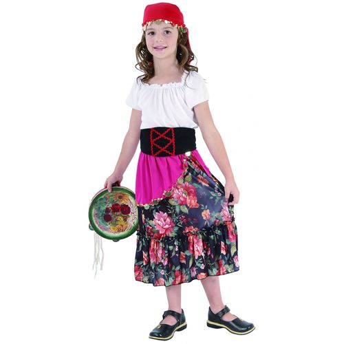 Déguisement Gitane Enfant - Taille: S 4-6 Ans (110-120 Cm)