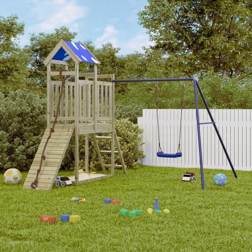 Vidaxl Aire De Jeux D'extérieur Bois De Pin Imprégné