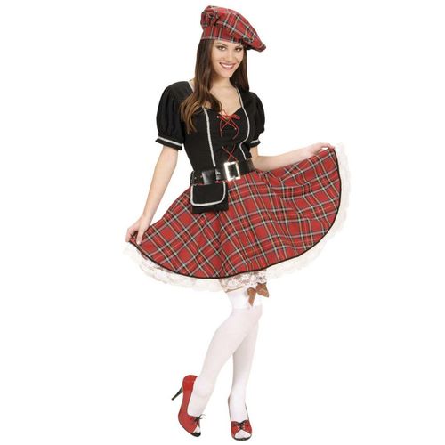 Déguisement Écossaise Carreaux Rouge Femme Medium