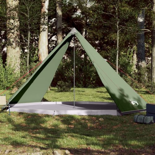 Vidaxl Tente Familiale Tipi 8 Personnes Vert Imperméable