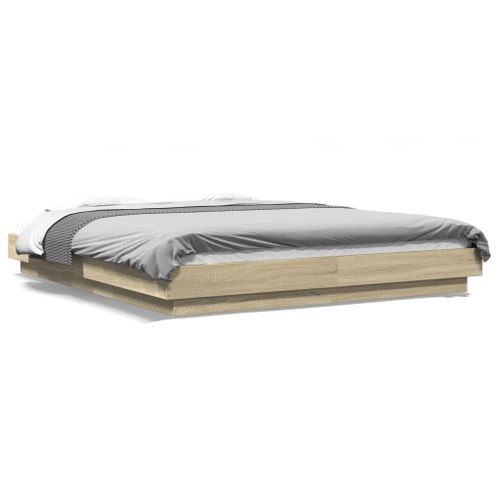 Vidaxl Cadre De Lit Sans Matelas Chêne Sonoma 150x200 Cm