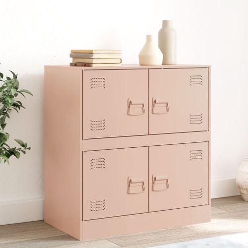 Vidaxl Buffet Rose 67x39x73 Cm Acier