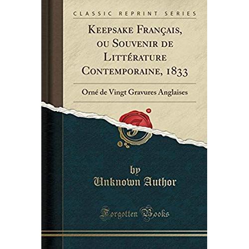 Author, U: Keepsake Français, Ou Souvenir De Littérature Con