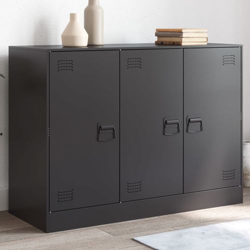 Vidaxl Buffet Noir 99x39x73 Cm Acier