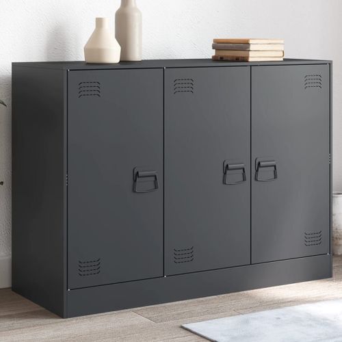 Vidaxl Buffet Anthracite 99x39x73 Cm Acier