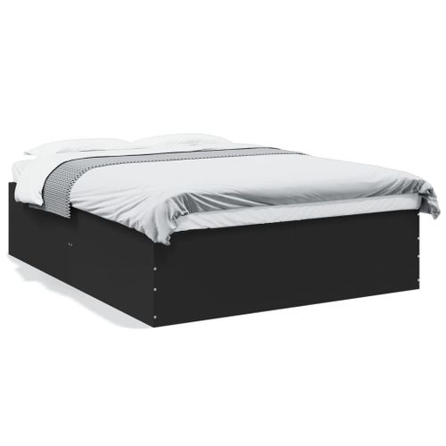 Vidaxl Cadre De Lit Sans Matelas Noir 150x200 Cm