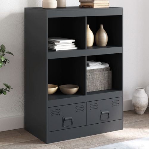 Vidaxl Buffet Haut Anthracite 67x39x95 Cm Acier