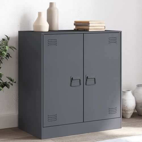 Vidaxl Buffet Anthracite 67x39x73 Cm Acier