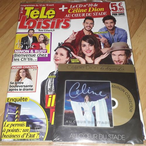 Neuf Scelle Rare Celine Dion Tele Loisirs Inclus Cd Les Disques D Or
