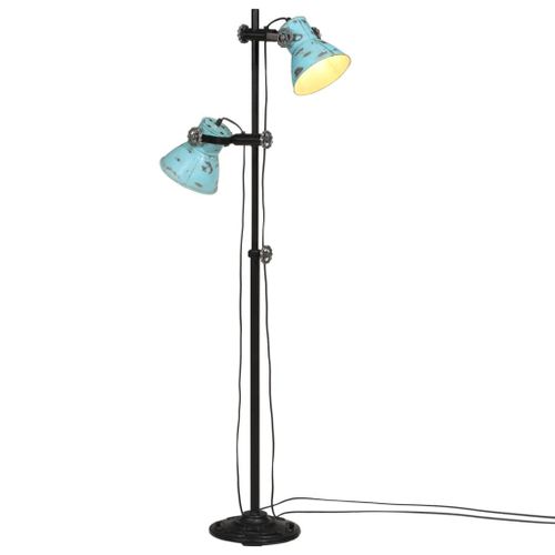 Vidaxl Lampadaire 25 W Bleu Délavé 25x25x90/140 Cm E27