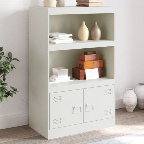 Vidaxl Buffet Blanc 67x39x107 Cm Acier