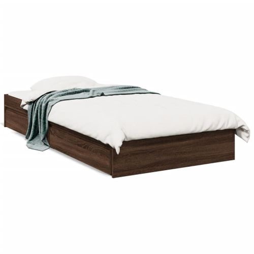 Vidaxl Cadre De Lit Avec Tiroirs Sans Matelas Chêne Marron 90x190 Cm
