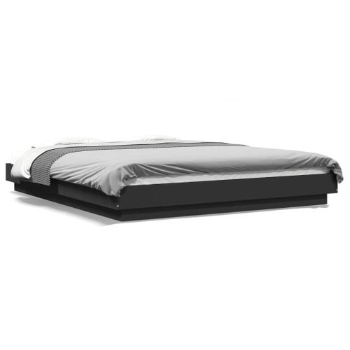 Vidaxl Cadre De Lit Sans Matelas Noir 150x200 Cm