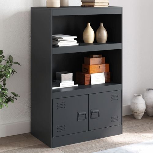 Vidaxl Buffet Anthracite 67x39x107 Cm Acier