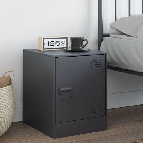 Vidaxl Table De Chevet Anthracite 34,5x39x44 Cm Acier