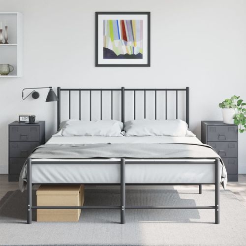 Vidaxl Tables De Chevet 2 Pcs Anthracite 34,5x39x62 Cm Acier