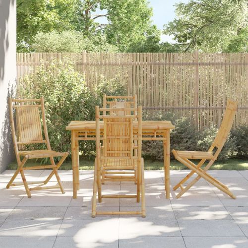 Vidaxl Chaises Pliables De Jardin Lot De 4 46x66x99 Cm Bambou