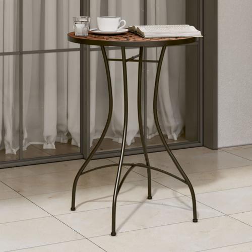 Vidaxl Table De Bistro Mosaïque Terre Cuite Ø50x70 Cm Céramique