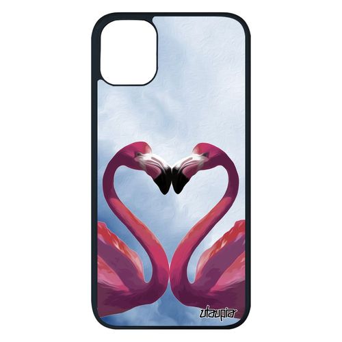 Coque Iphone 11 Pro Max Silicone Flamand Rose Design Bumper Ciel Amour Souple Animaux Nuage Metal Love Portable Case 4g Oiseau