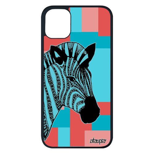 Coque Zebre Iphone 11 Pro Max Silicone Tribal Aluminium Azteque Dessin Rayé Rose Animaux Tanzanie Geometrique Cube Ethnique De