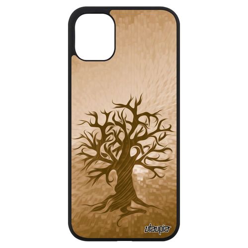 Coque Peinture Arbre Pour Iphone 11 Silicone Marron Artistique Original Ecologie Mobile Ecolo De Vie Motif Case Naturel Nature