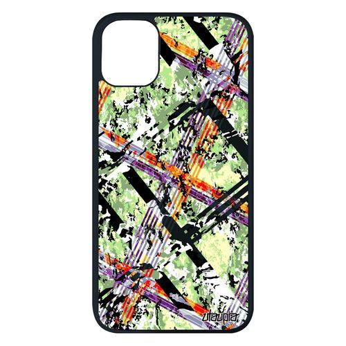Coque Antichoc Iphone 11 Pro Max En Silicone Carreau Tartan Design Pas Cher Portable Texture Geometrie 4g Coloré Ecossais Vert