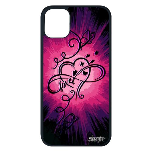 Coque Pour Iphone 11 Pro Max Silicone Infini Love Amour Cadeau Saint Valentin Etui Rose Coeur Illimité Tpu 4g Fantaisie Soleil