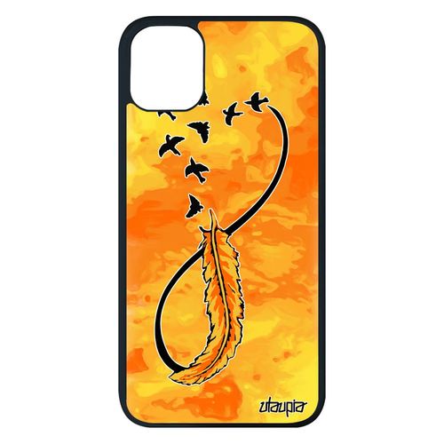 Coque Silicone Infini Iphone 11 Pro Max Cadeau D'anniversaire Motif Sans Fin Smartphone Plume Nuage Ciel Univers 128 Go Amour