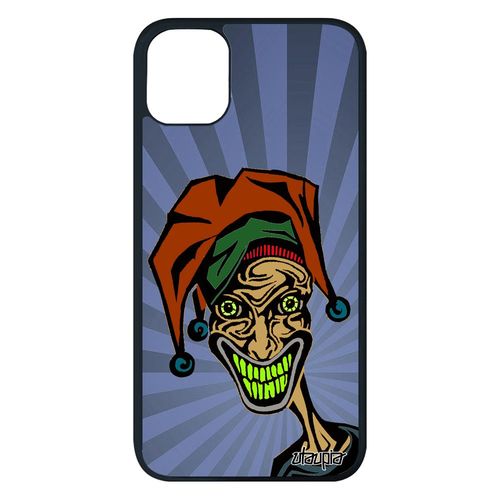 Coque Silicone Pour Iphone 11 Pro Max Joker Comics Bande Dessinée Motif Bleu Visage Housse 128 Go Design Super Heros Horreur