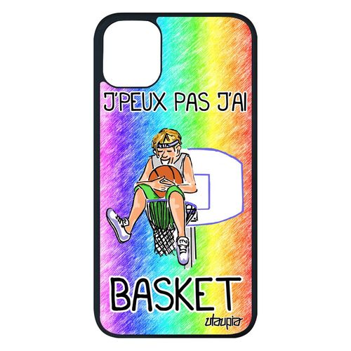 Coque Iphone 11 Pro Max Silicone J'peux Pas J'ai Basket Nba Drole Telephone Jo Comique 128 Go Humoristique Vert Bd Basketball
