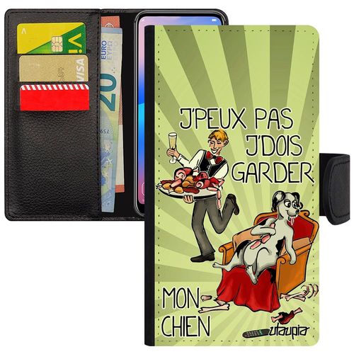 Coque Iphone 11 Pro Max Rabat Portefeuille J'peux Pas J'dois Garder Mon Chien Texte Je 64 Go Humoristique Drole Vert Humour De