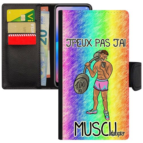 Coque Pour Iphone 11 Pro Max Porte Cartes J'peux Pas J'ai Muscu Vert Bd Sport Humour Crossfit Musculation Personnalisé Fitness