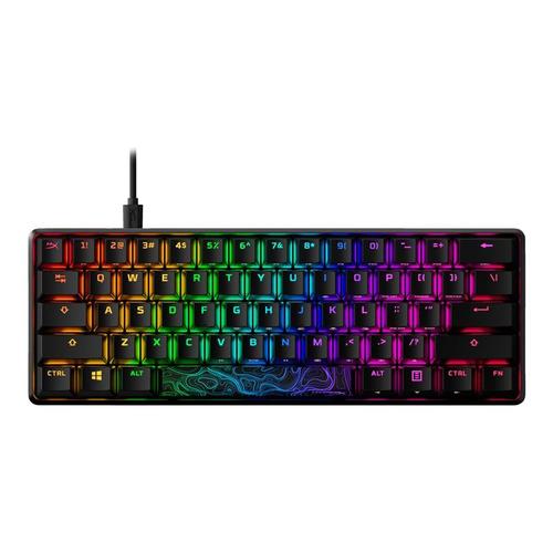 HyperX Alloy Origins 60 - Clavier - 60% - rétroéclairé - USB-C - Français - commutateur : HyperX Red - rose