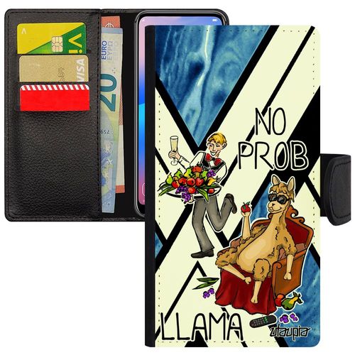 Coque Pour Iphone 11 Pro Max Rabat Portefeuille No Prob Lama Bd Leather 128 Go Texte Animal Cartoon Humour Mobile Drole Design