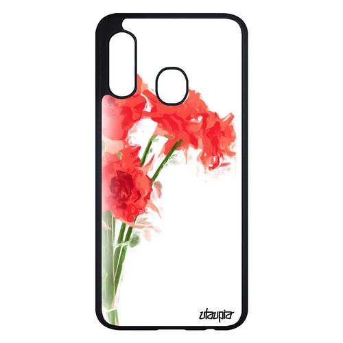 Coque Pour Samsung Galaxy A20e Silicone Bouquet De Fleurs Solide Amour Cadeau Fete Des Meres Rouge Femme Etui Mobile Metal Jonquille