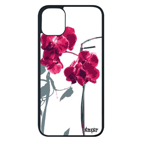 Coque Iphone 11 Pro Max Silicone Orchidée Fleur Housse Smartphone Rose Amour Floral Tendance Nature Tropical Case Love Souple
