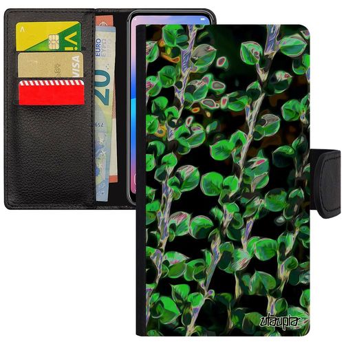 Coque Iphone 11 Cuir Rabat Motif Feuilles Design Telephone Vert Floral Etui Effet À Clapet 4g Unique Case Solide Jolie Plantes