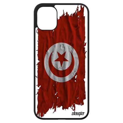 Coque Silicone Iphone 11 Drapeau Tunisie Tunisien Jeux Olympiques Foot Basket Case Coupe D'afrique Jo Tissu Personnalisé Can