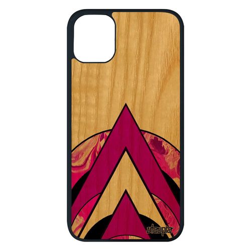 Coque Marbre Iphone 11 Pro Max Bois Silicone Rose Motif 128 Go Artisanat Texture Geometrie Noir Cercle Unique Design 4g Coloré