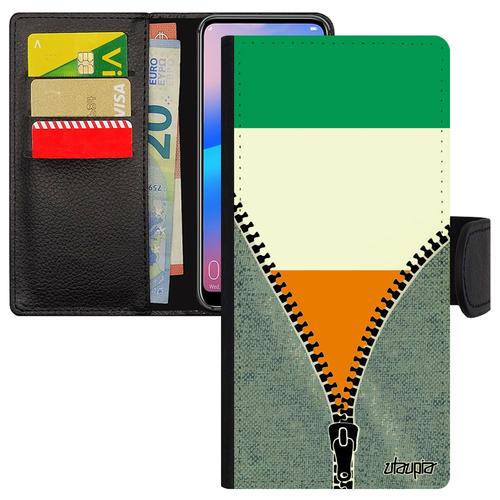 Coque Drapeau Cote D'ivoire Ivoirien Pour Moto G6 Cuir Jeans Foot De Protection Motif Portable Can Coupe D'afrique À Clapet Motorola